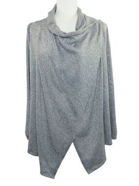 West Loop Heather Gray Wrap Cardigan Sweater